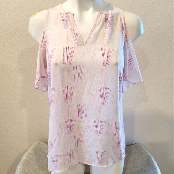 PETITE Ivanka Trump Cold Shoulder Blouse - Picture 1 of 7